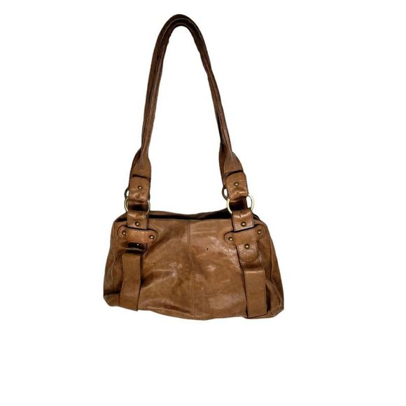 TOSCANI Brown Leather Shoulder Bag - Picture 2 of 7